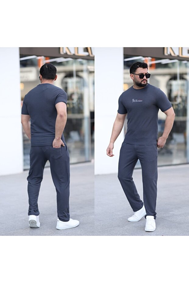 Erkek Pamuklu Örme Eşofman Takımı - 1