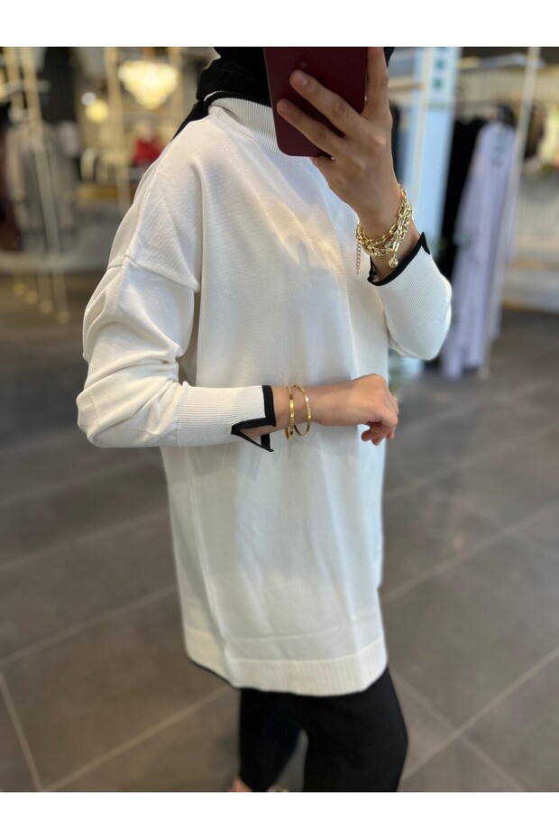 N'PRİVE- MERSERİZE EKRU TUNİK - 3