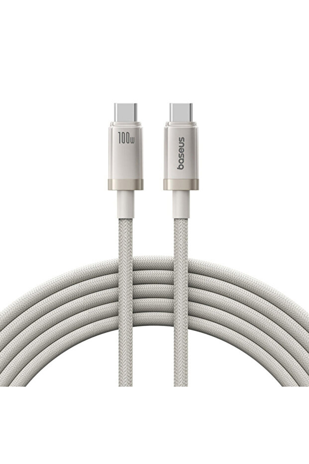 Type-C Data Cable 100W, 2m, Beige - 1