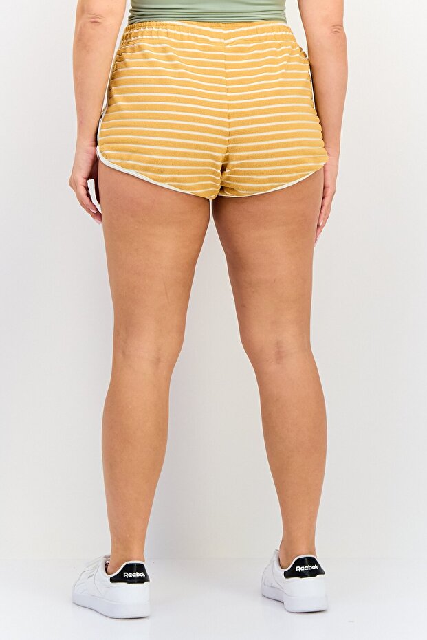 شورت نسائي مخطط أساسي، متعدد الألوان - 2