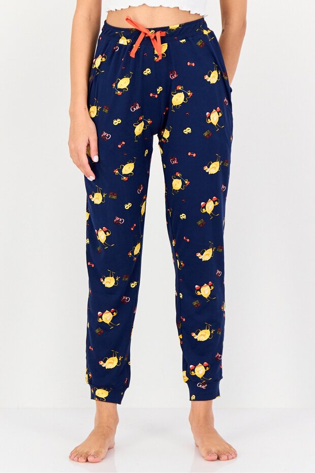 Women Allover Print Sleepwear Bottom, Multicolor
