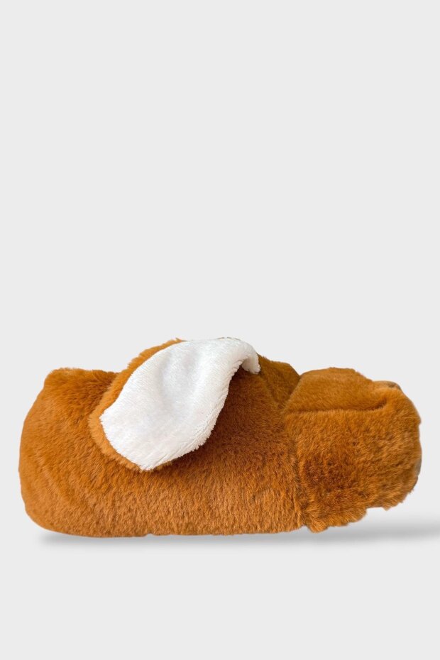 Unisex Figured Non-Slip and Noiseless Sole Home Slippers Taba - White