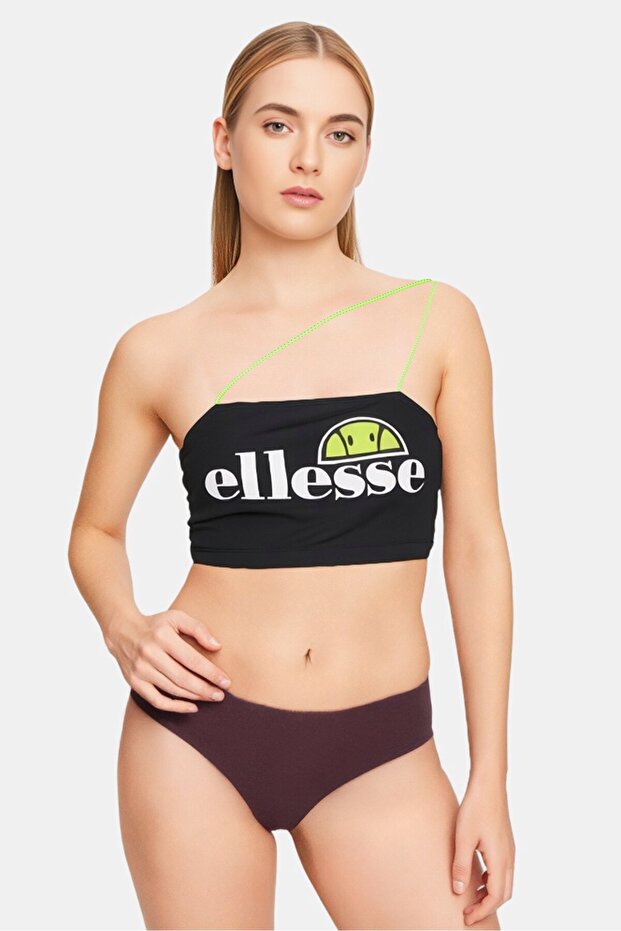 Women Brand Logo Bikini Top, Black