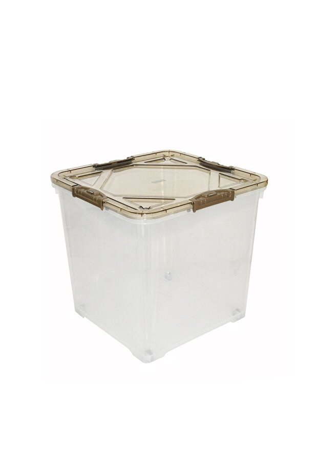 صندوق تخزين بلاستيكي مزود بعجلات و متعدد الإستعمالات 35 لتر - 1