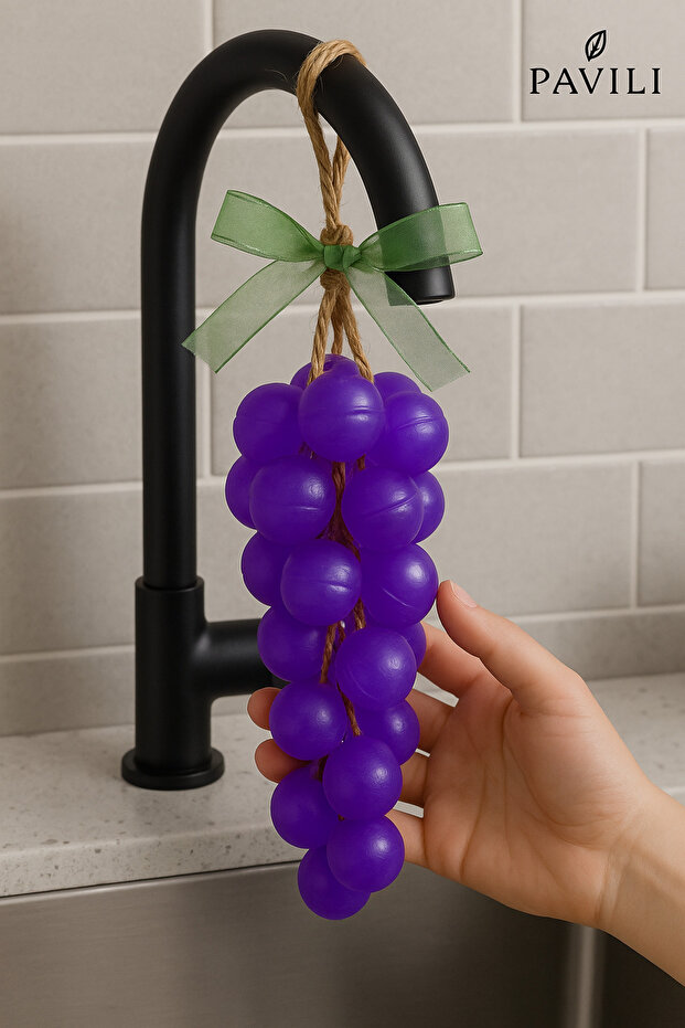 10-Piece Handmade Grape Soap Set – Natural Hangable Soaps (Color Selection Available – Gift) - 4