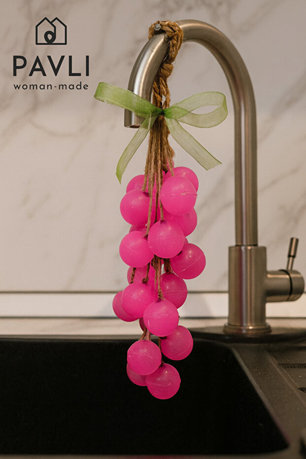 10-Piece Handmade Grape Soap Set – Natural Hangable Soaps (Color Selection Available – Gift) - 2
