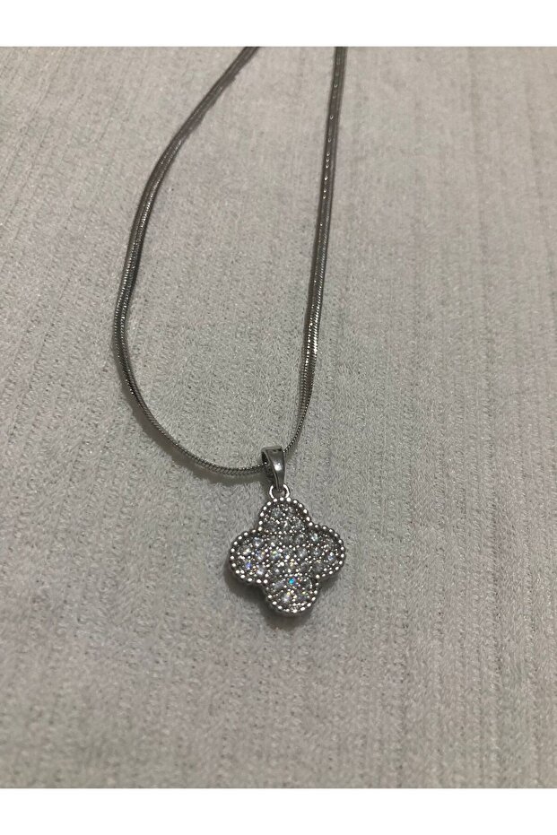 Çift yönlü yonca kolye - 5