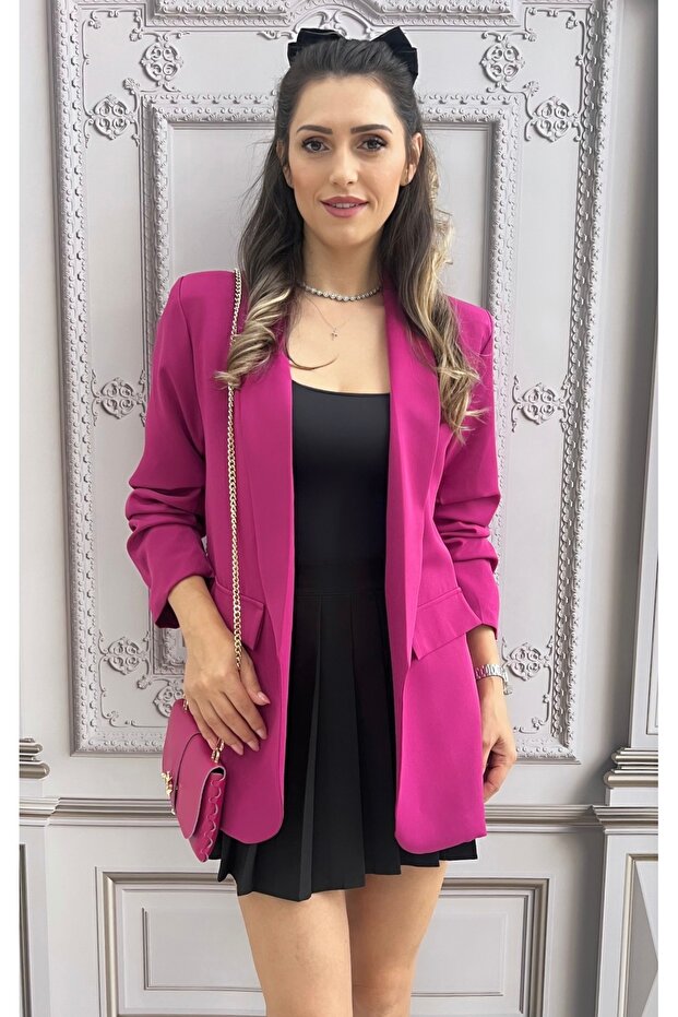 Jacket with gathered sleeves - 1