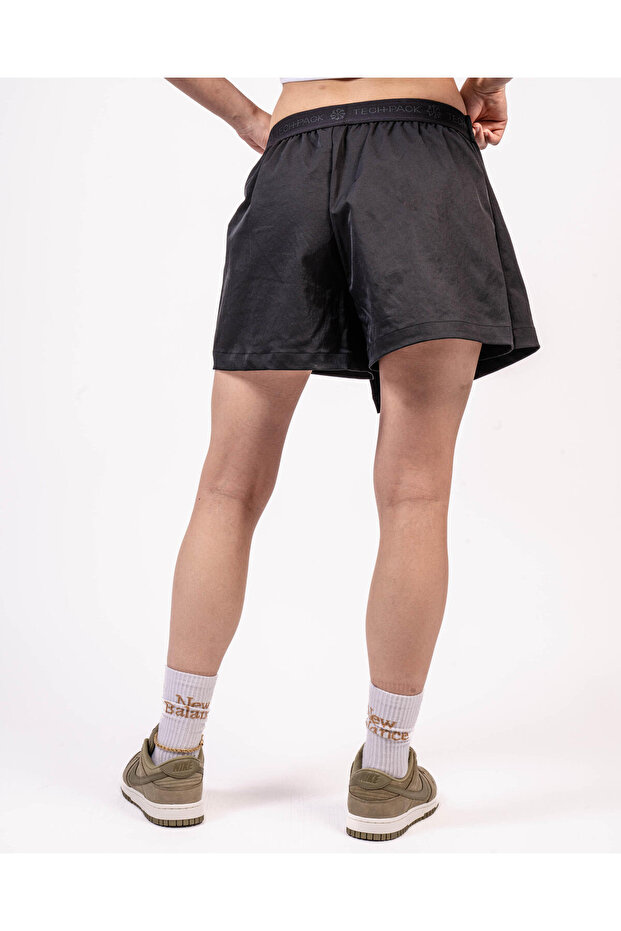 tech pack kadın siyah yüksek bel şort etek - esnek bel spor ve günlük giyim - dv8491-010 - 3