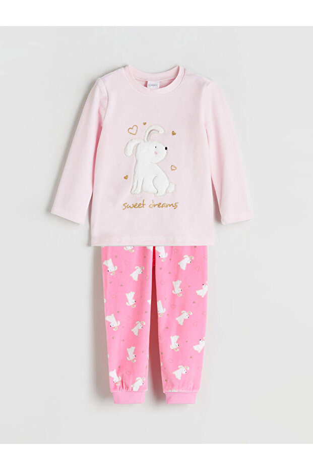 Sparkling Selections from Shining Store | Crew Neck Printed Girls' Pajama Set