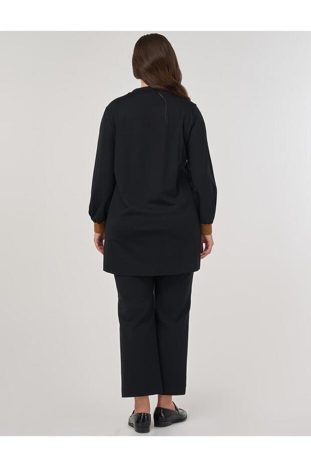 Görsel Baskılı Rayon Sweatshirt Siyah - 4