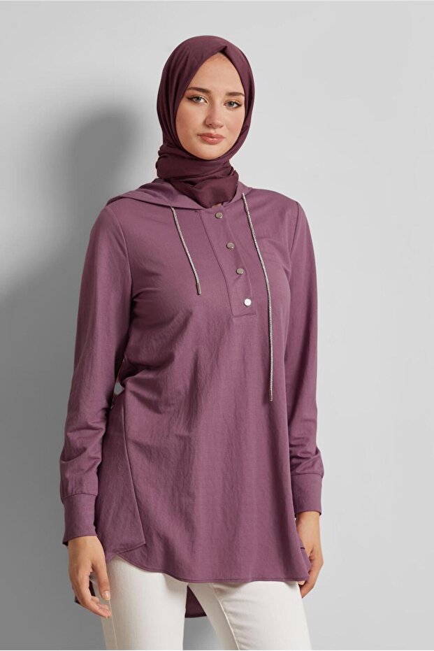 KAPÜŞONLU EŞOFMAN TUNİK 45742 - 1