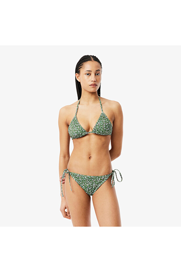 Kadın Baskılı Yeşil Bikini Üstü - 1