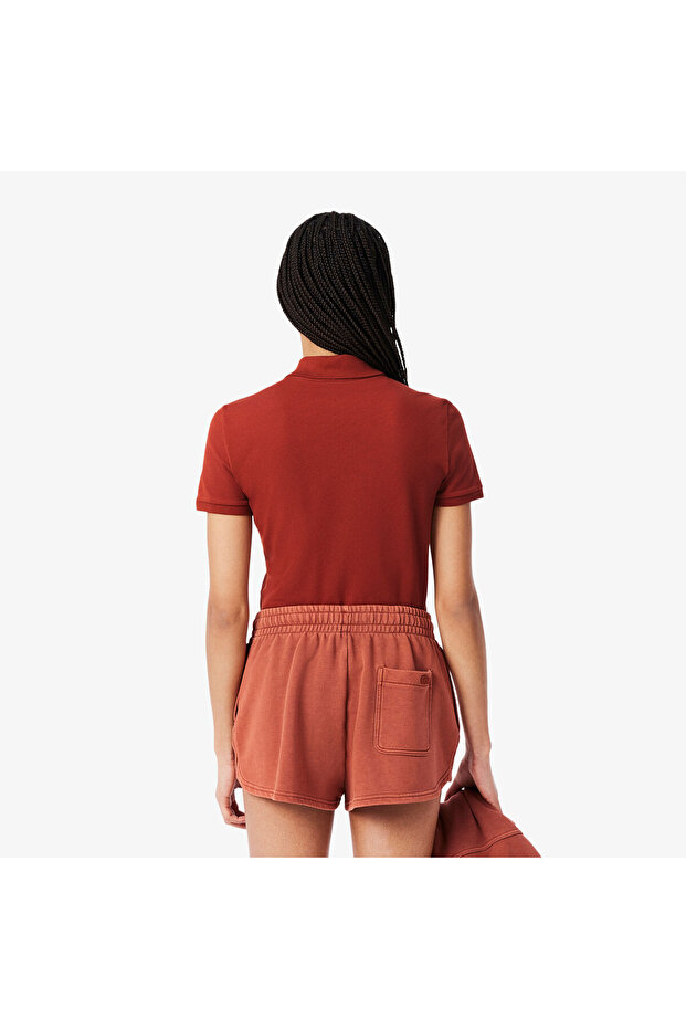 L.12.D Kadın Slim Fit Bordo Polo - 3