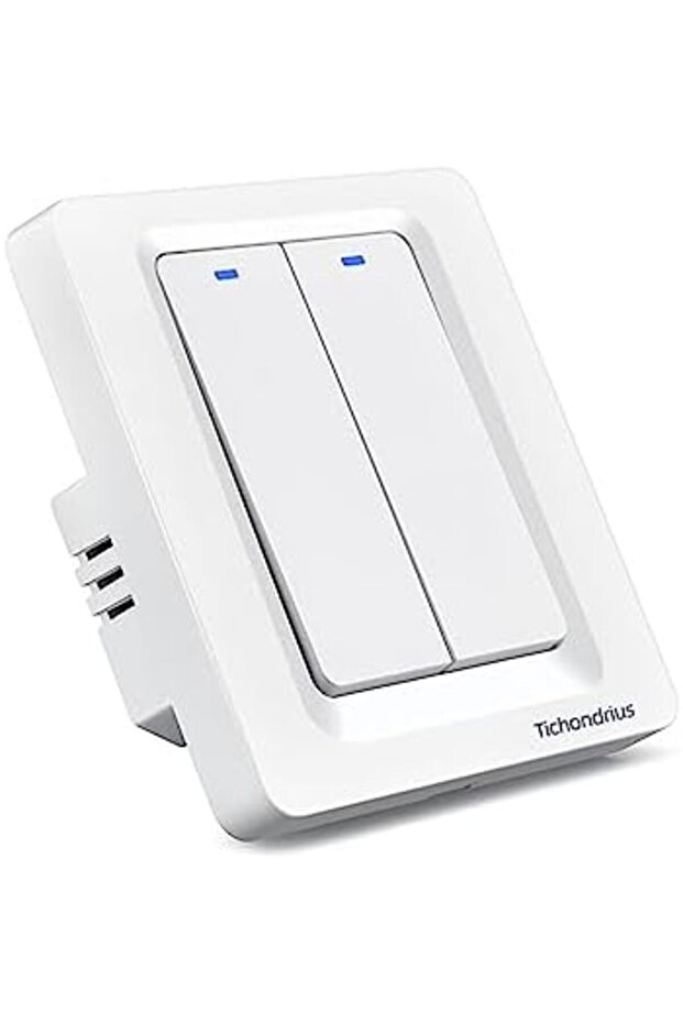 مفتاح إضاءة ذكي يعمل بالواي فاي، مفتاح حائط ذكي لاسلكي مع جهاز تحكم عن بعد ومؤقت، متوافق مع - 1