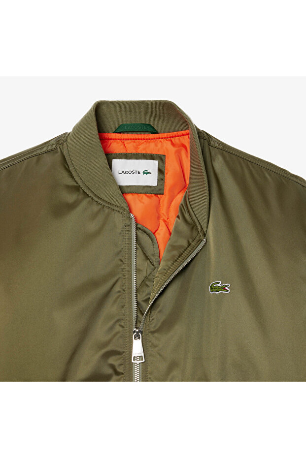 Erkek Hakim Yaka Haki Bomber Ceket - 7