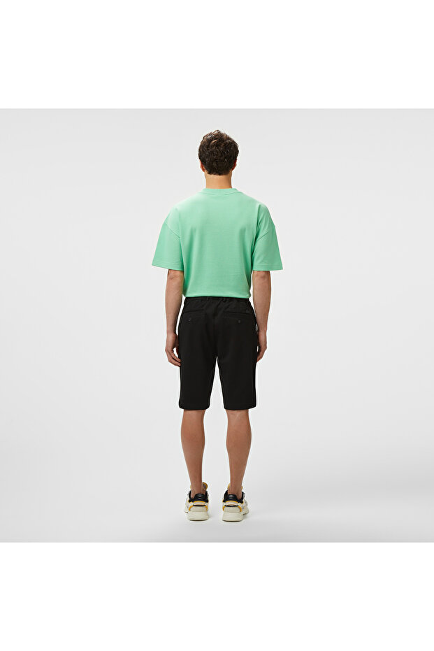 Erkek Tapered Fit Siyah Bermuda Şort - 3