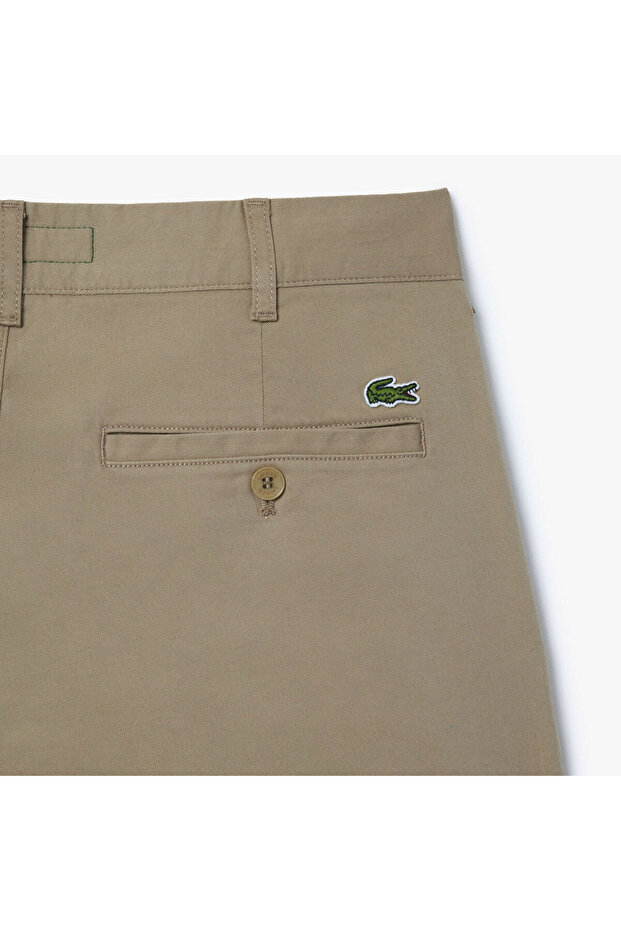 Erkek Slim Fit Bej Bermuda Şort - 7