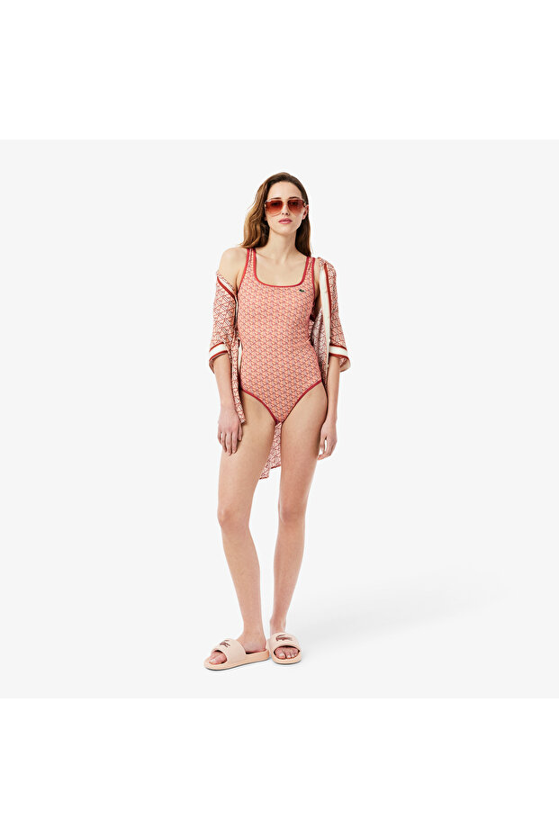 Kadın Monogram Kırmızı Mayo - 7