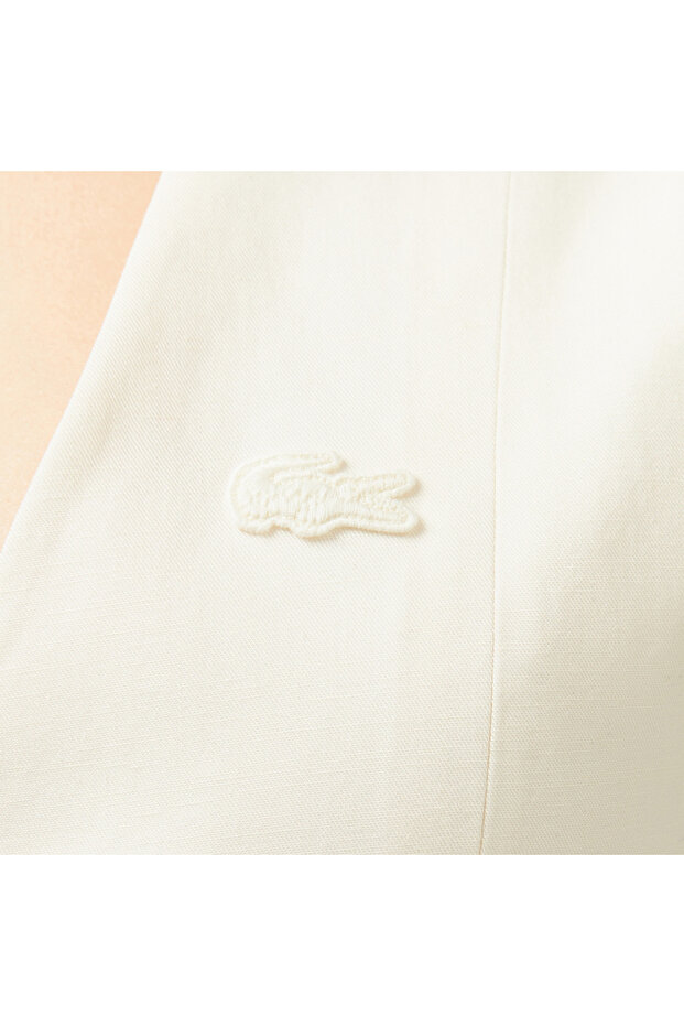 Kadın Slim Fit Kolsuz V Yaka Beyaz Yelek - 6