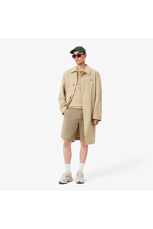 Erkek Slim Fit Bej Bermuda Şort - 5