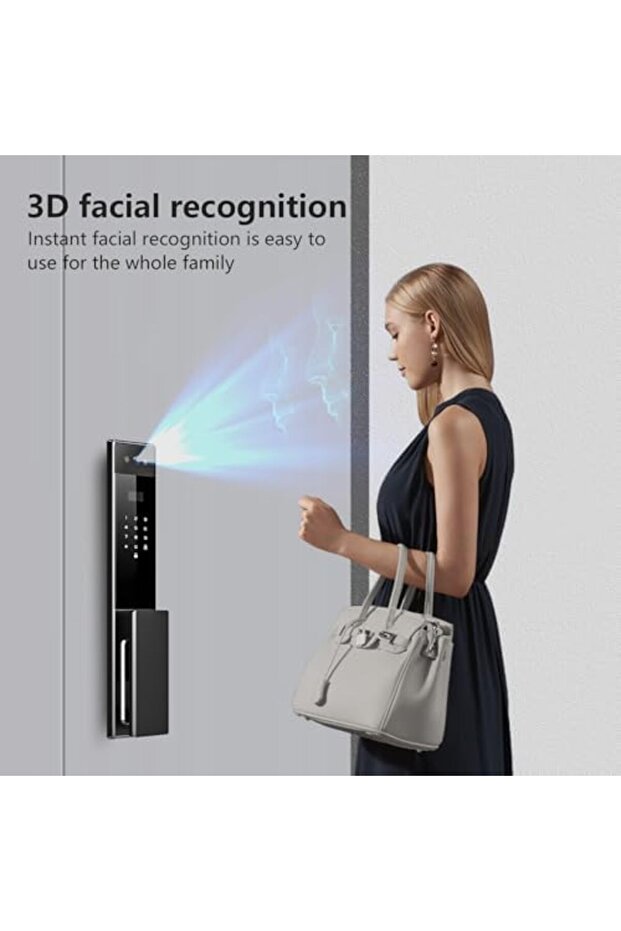 Tichondrius Palm Recognition Smart Lock, Smart Door Lock, CNC Carved Design, 3D Face Recognition Loc - 4