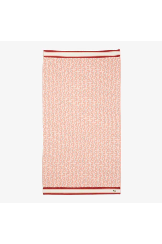 Unisex Monogram Pembe Plaj Havlusu - 3
