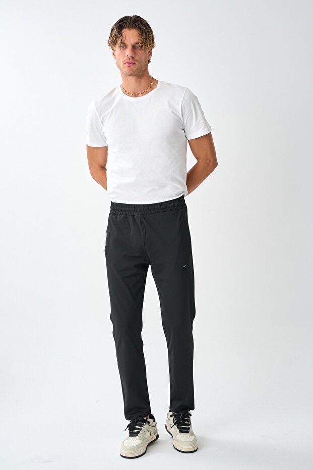 Erkek Dalgıç Kumaş Standart Kalıp Eşofman Alt - E220 - 2