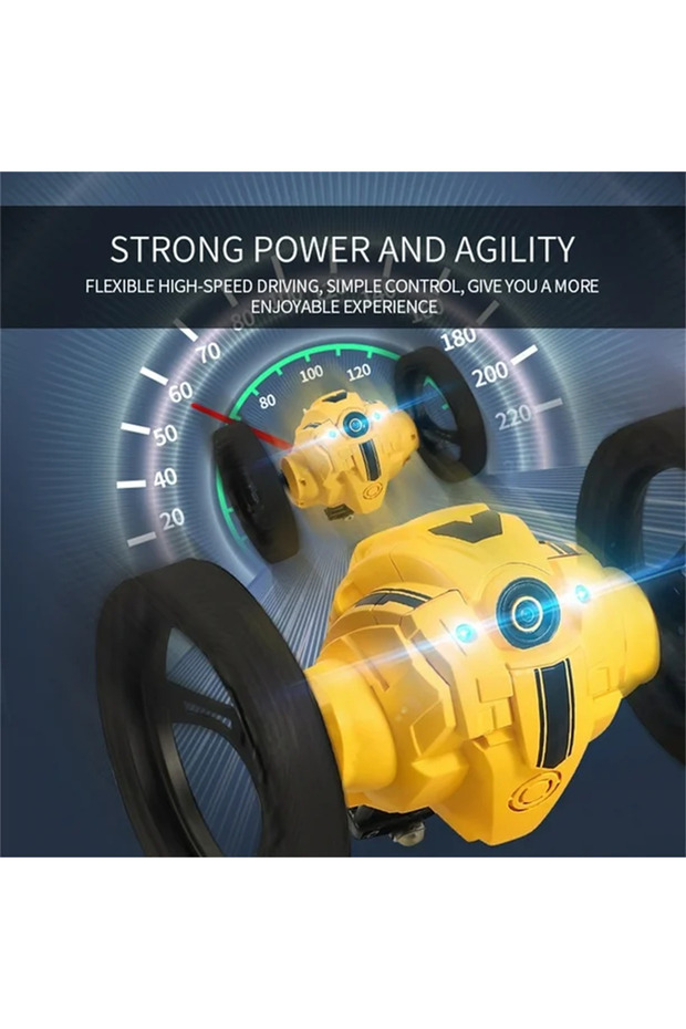 RC Stunt Car with HD WiFi Camera, Remote Control Bounce Car with 360° Rotation, Sound & Lights - 5