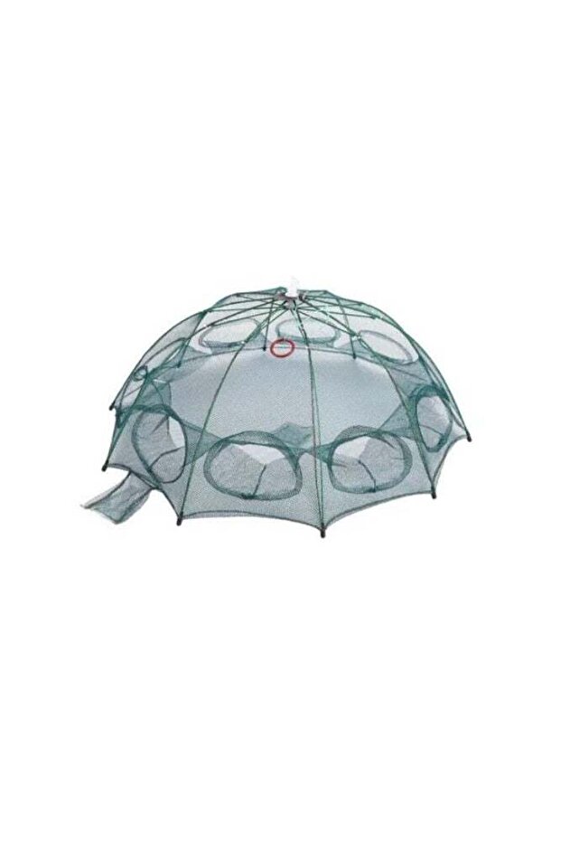Shrimp Trap Net - 10-Pocket Umbrella Design For Crab, Fish, And Shrimp Catching