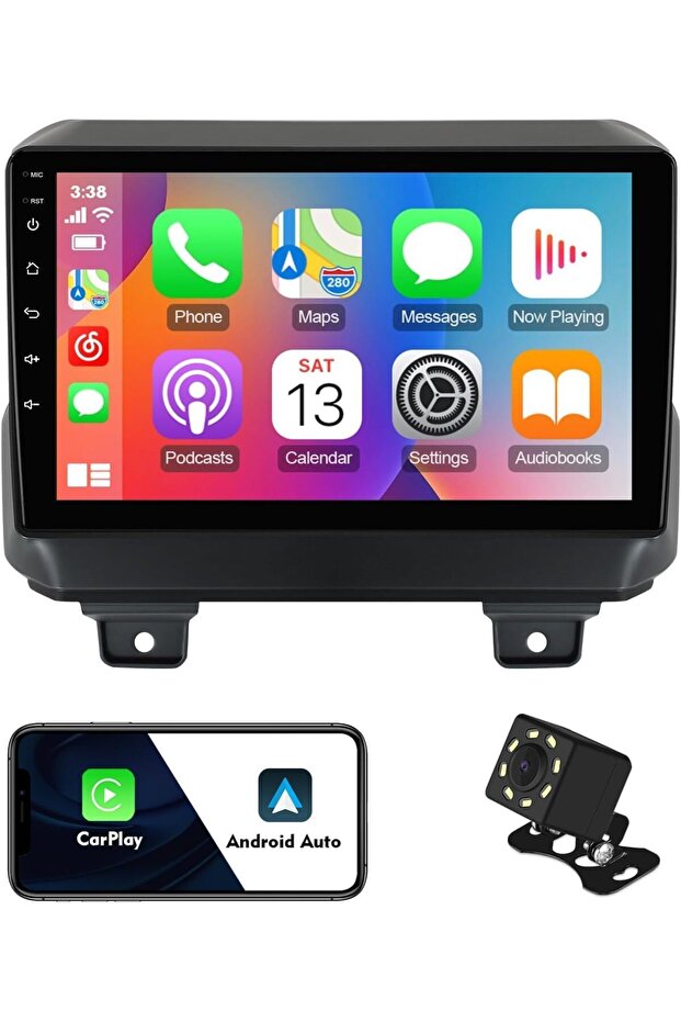 Android Car Stereo for Jeep Wrangler JL Gladiator JT 2018-2021 4+32GB AHD Camera