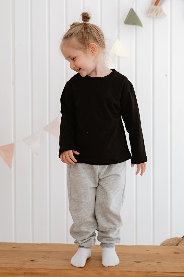 İçi Tüylü Jogger Pantolon- Eşofman Altı Kız Erkek - 1