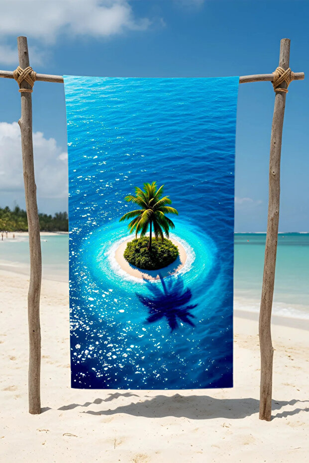 منشفة شاطئ قطنية – تصميم بحري – 75x150 سم