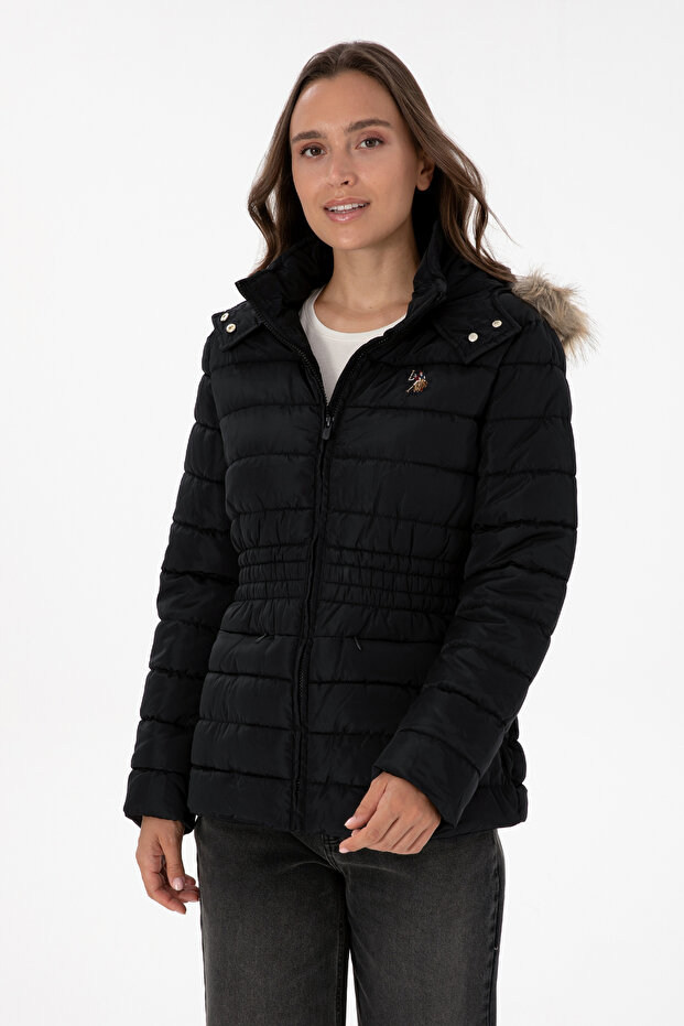 Women's Black Coat 50308011-Vr046