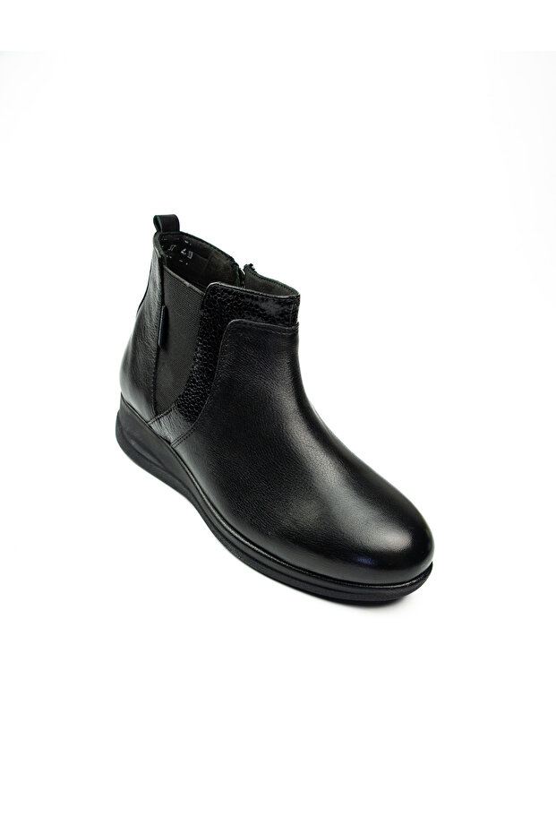 King Paolo 5173 Black Leather Women's Boots
