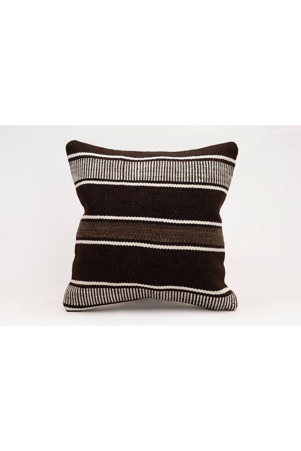 Vintage Throw Pillow Cover Made of Handmade Rug, Wool, 40X40 cm