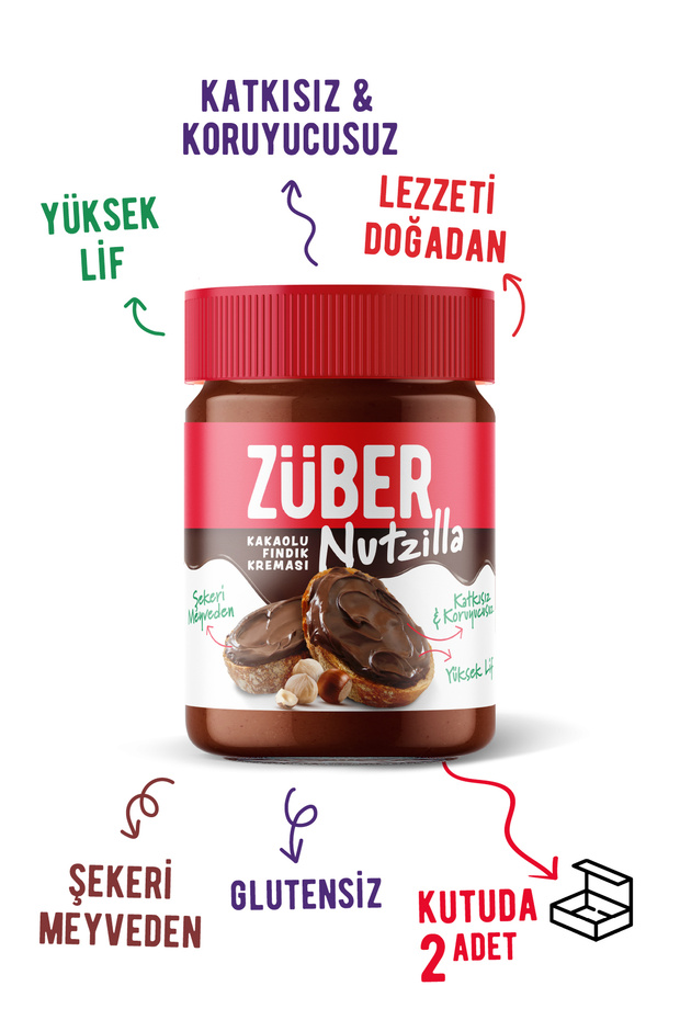 Nutzilla Fındık Kreması Kakaolu 315g X 2 Adet - 3