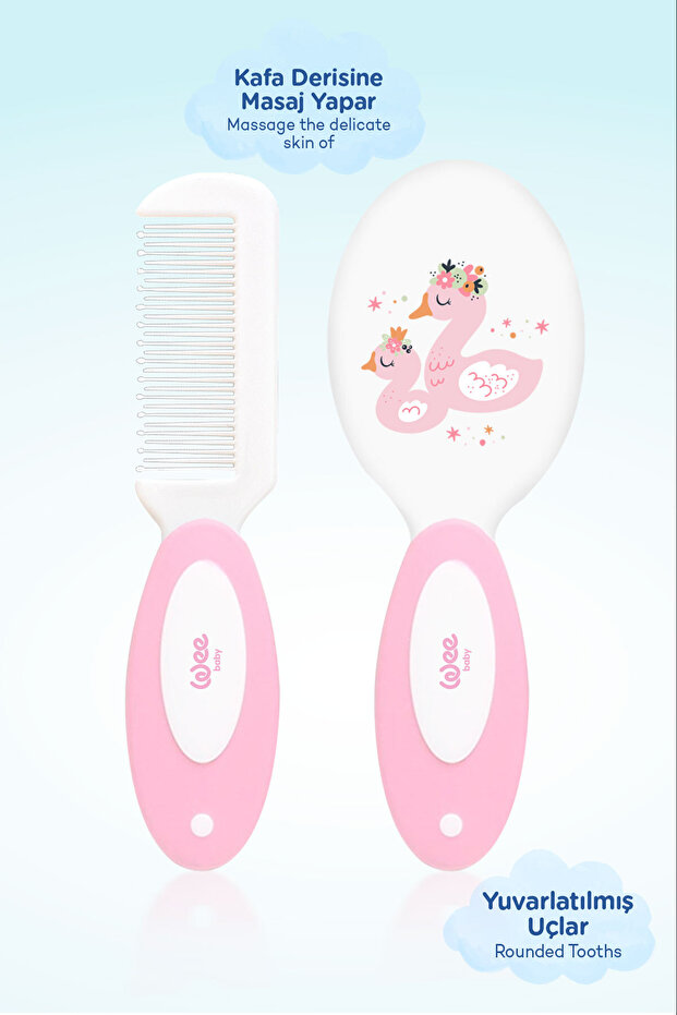 Fırça Tarak Seti Pembe - 3