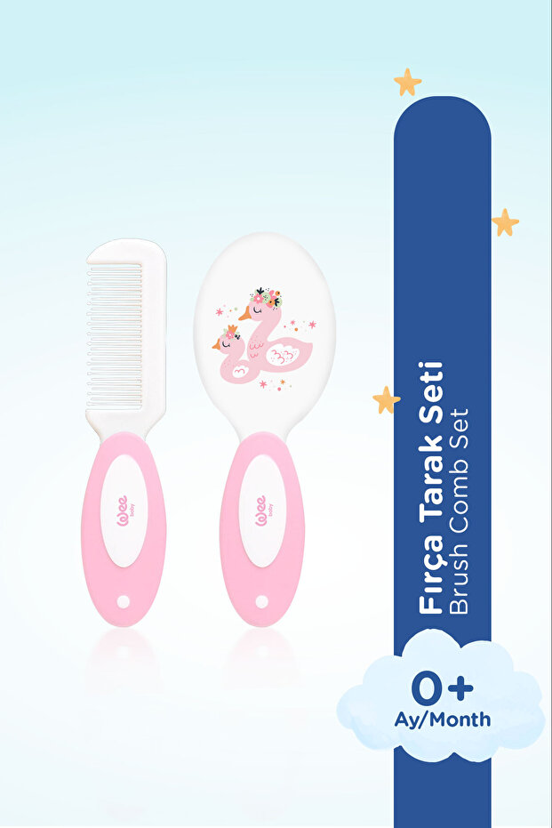 Fırça Tarak Seti Pembe - 2