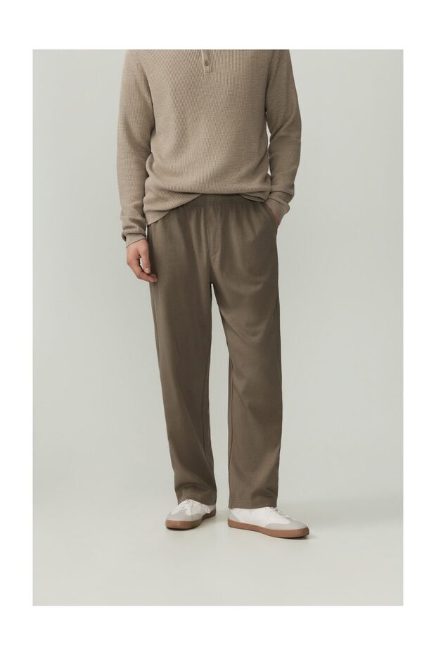 Męskie spodnie dresowe z grubej dzianiny - 2