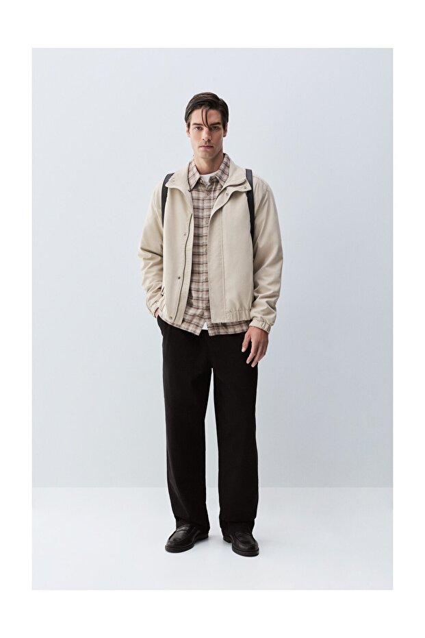 Man Stand-Up Collar Jacket - 2