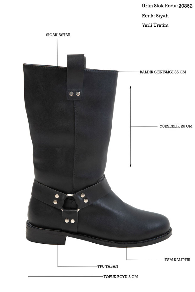 Siyah Kadın Bot& Bootie 20862 - 1