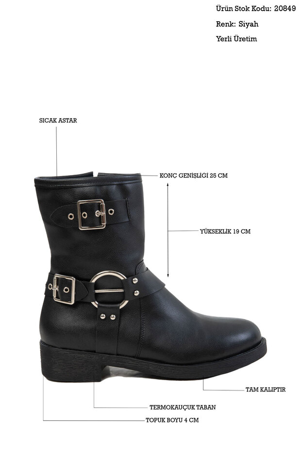 Siyah Kadın Bot& Bootie 20849 - 3