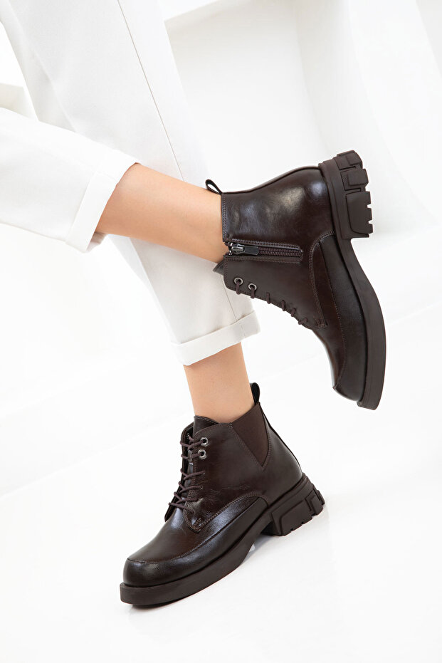 Kahve Kadın Bot & Bootie 21070 - 1