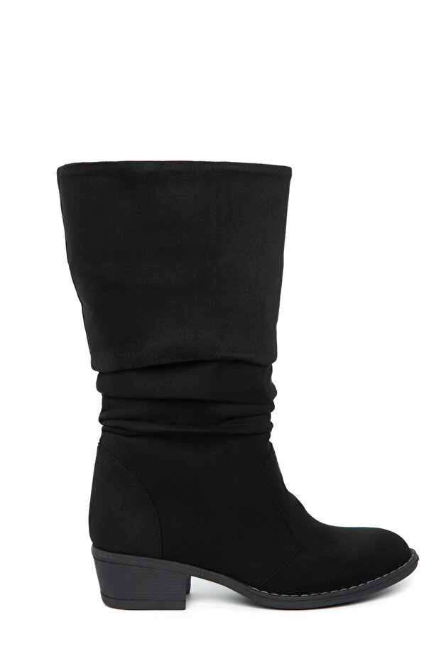Siyah Süet Kadın Bot & Bootie 20886 - 2