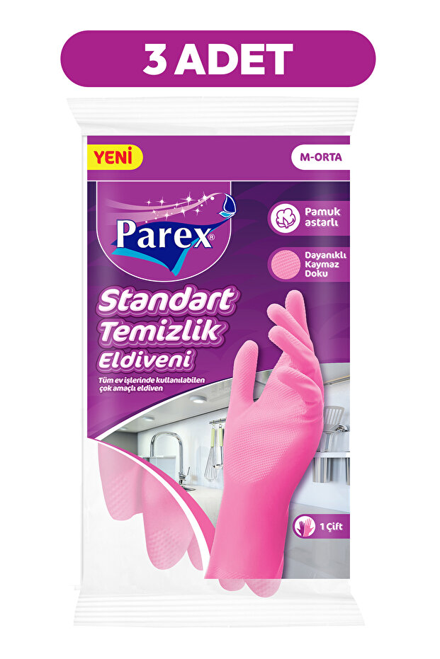 Standart Eldiven Orta Boy Üçlü Set - 1