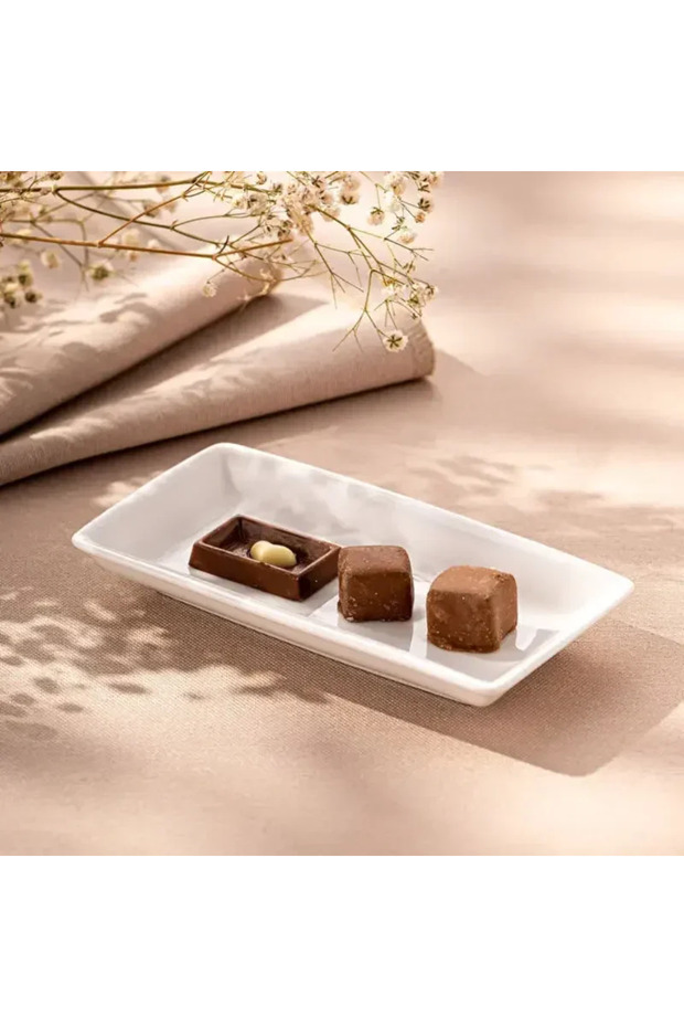 طبق مستطيل من باموكالي 14 سم - 1