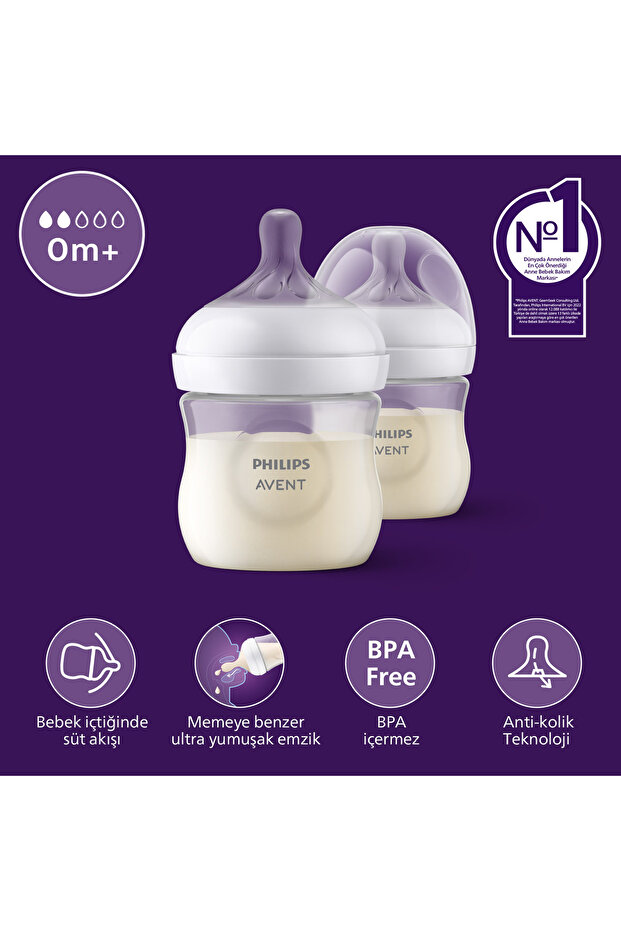 SCY900/02 Natural Response PP 2'li Biberon Seti 0-3 Ay 125ml - 1