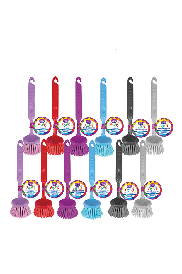 فرشاة غسيل الأطباق من فيش فيش، عبوة من اثني عشر قطعة - 2
