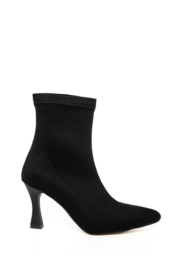 Siyah Süet Kadın Bot & Bootie 20983 - 4